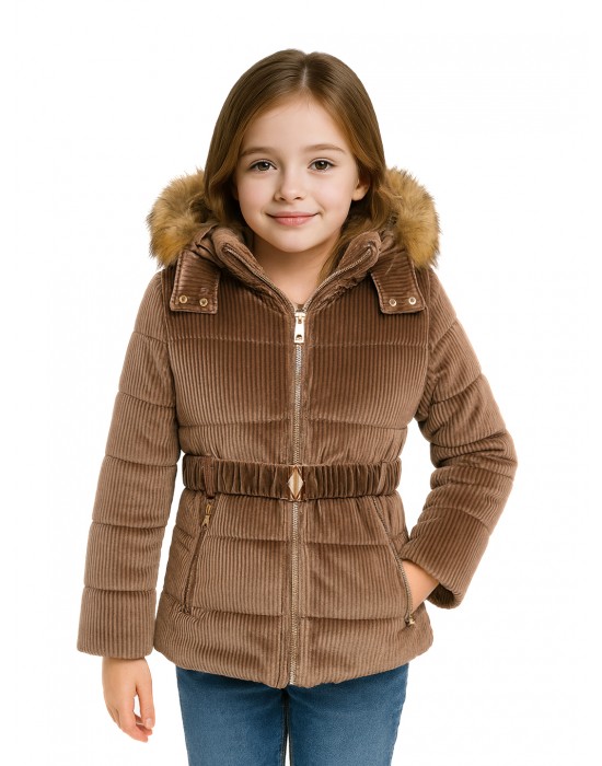 Girls Jacket Quilted Mouse